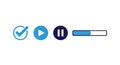 Media Player Control Icons Set Royalty Free Stock Photo