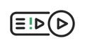Media Player Controls with Fast Forward, vector design Generative AI Royalty Free Stock Photo