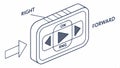 Media player controls, playback and interface buttons vector design Generative AI Royalty Free Stock Photo
