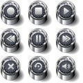 Media Player icon set on vector buttons Royalty Free Stock Photo