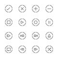 Media Player Icons Set , Line Icon. Royalty Free Stock Photo