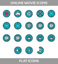 Media Player Icons Set. Multimedia. Isolated. Royalty Free Stock Photo