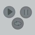 Media player interface simple web icon vector for music play and stop buttons Royalty Free Stock Photo