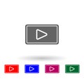 Media player multi color icon. Simple glyph, flat  of web icons for ui and ux, website or mobile application Royalty Free Stock Photo