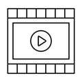 Media player, multimedia Vector Icon which can easily modify