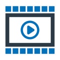 Media player, multimedia Vector Icon which can easily modify