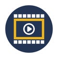 Media player, multimedia Vector Icon which can easily modify