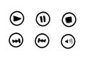 Media player music keys icon