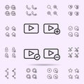 media, player, plus, check, minus sign icon. web icons universal set for web and mobile Royalty Free Stock Photo