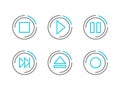 Media player transport buttons design Royalty Free Stock Photo
