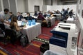 Media and press room at the Consumer Electronic Show CES 2020