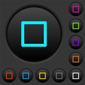 Media stop dark push buttons with color icons