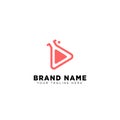 media tube logo template vector illustration icon element