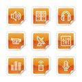 Media web icons Royalty Free Stock Photo