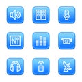 Media web icons Royalty Free Stock Photo