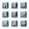 Media web icons Royalty Free Stock Photo