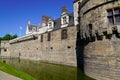 Mediaeval castle of the Dukes of Brittany the Chateau des Ducs de Bretagne in Nantes town France Royalty Free Stock Photo