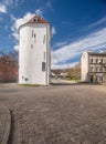 Medieval White Tower in Old Town in Gdansk, Poland Royalty Free Stock Photo