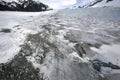 Medial moraine, Mendenhall Glacier, Alaska Royalty Free Stock Photo
