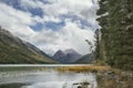 Medial Multinskiye lake, Altai mountains. Autumn landscape