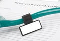 Medial Questionnaire in a clipboard Royalty Free Stock Photo