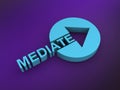 mediate word on purple Royalty Free Stock Photo