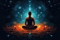 mediating person chakras and spirituality concept AI generated