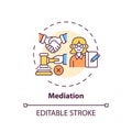 Mediation concept icon