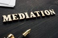 Mediation from letters and agreement documents Royalty Free Stock Photo