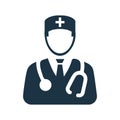 Medic, doctor, first aid man, health, orderly icon. Simple vector sketch.