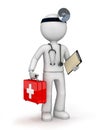 Medic with first aid bag Royalty Free Stock Photo