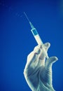 Medic hand with syringe Royalty Free Stock Photo