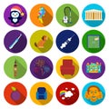 Medica, tourism, business and other web icon in flat style.weather, mask, carnival icons in set collection.