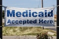 Medicaid Accepted Here sign. Medicaid is a federal and state program that helps with medical costs for people with limited income