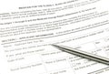 Medicaid Application and Silver Pen Royalty Free Stock Photo