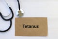 tetanus on brown paper Royalty Free Stock Photo