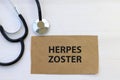 herpes zoster on brown paper Royalty Free Stock Photo