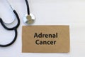 adrenal cancer on brown paper Royalty Free Stock Photo