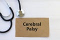 cerebral palsy on brown paper Royalty Free Stock Photo