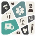 Medical abstract icons background