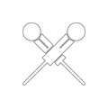 Medical acupuncture outline icon. Signs and symbols can be used for web, logo, mobile app, UI, UX