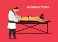 Medical acupuncture treatment Royalty Free Stock Photo