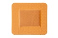 Medical adhesive bandage square isolated