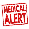 Medical alert sign or stamp Royalty Free Stock Photo