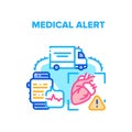Medical Alert Vector Concept Color Illustration Royalty Free Stock Photo