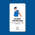 medical allergy testing man vector