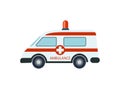 Medical ambulance car isolated