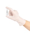 Medical ampoule in a hand Royalty Free Stock Photo