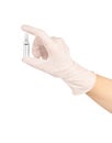 Medical ampoule in a hand