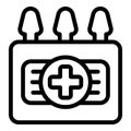 Medical ampoule icon outline vector. Vaccine dose